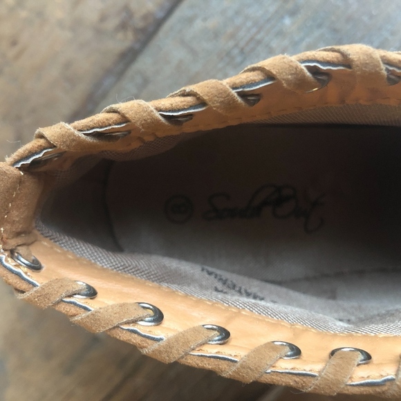 Sould Out Camel Colored Faux Suede Booties 8 - Picture 6 of 6